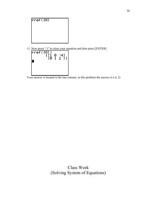 5- Day Lesson Plan Unit: Linear Equations Grade Level: Grade 9 ...