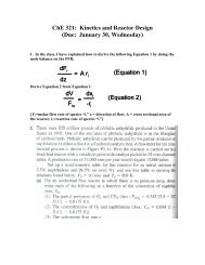 ChE 321: Kinetics and Reactor Design