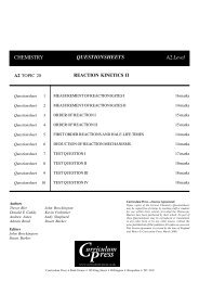 reaction kinetics ii - practise with past papers and mark schemes