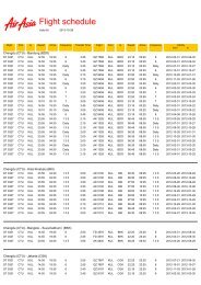 Flight schedule - Air Asia