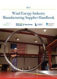 Wind Energy Industry Manufacturing Supplier Handbook
