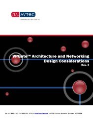 VPGate Architecture and Networking Design ... - Avtec Inc.