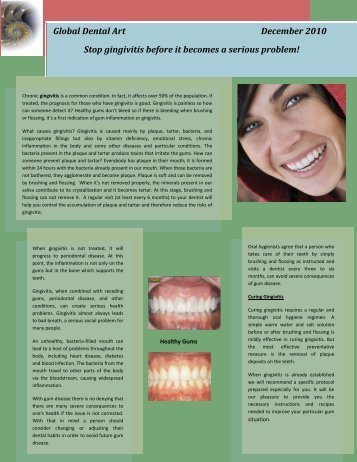 Global Dental Art December 2010 Stop gingivitis before it becomes ...