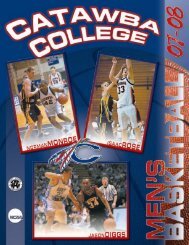 Catawba College 2007-08 Men's Basketball Schedule