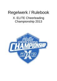 Regelwerk X. ECC 2013 - ELITE Cheerleading