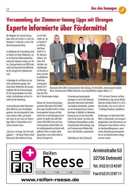 KH-Magazin - Kreishandwerkerschaft Lippe