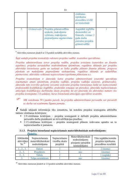 Eiropas SociÄlÄ fonda projekta iesnieguma veidlapa