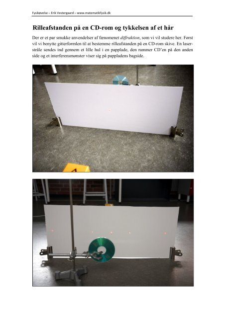 0BRilleafstanden pÃ¥ en CD-rom og tykkelsen af et hÃ¥r - matematikfysik