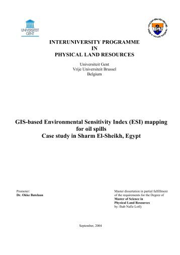 GIS-based Environmental Sensitivity Index (ESI) mapping for oil ...