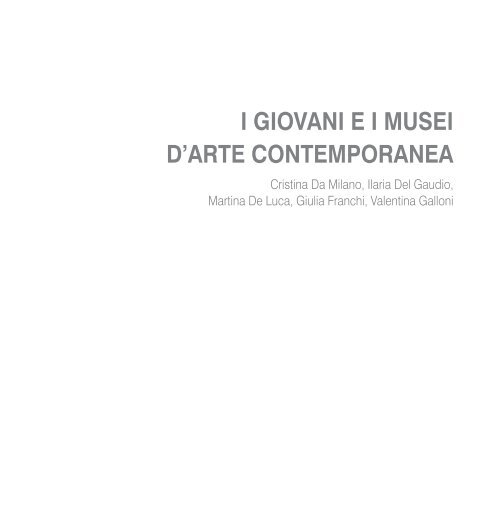 I giovani e i musei d'arte contemporanea (pdf, 3738 Kb)