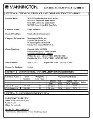 MCS 42 MSDS - Mannington