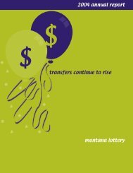 Annual Report - Montana Lottery