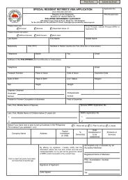 special resident retiree's visa application - Philippine Retirement ...