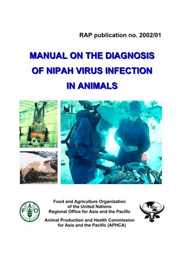 manual on the diagnosis of nipah virus infection in animals