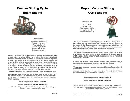 Beamer Stirling Cycle Bea