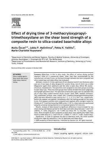 Effect of drying time of 3-methacryloxypropyl- trimethoxysilane on ...