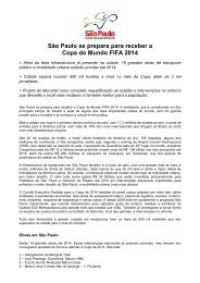 SÃ£o Paulo se prepara para receber a Copa do Mundo FIFA 2014