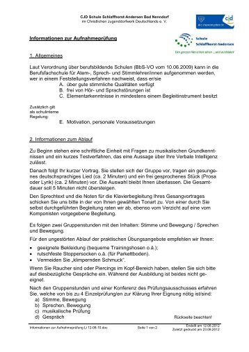 Informationen zum Aufnahmeverfahren - CJD Schule Schlaffhorst ...