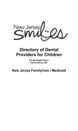 NJ SMILES DIRECTORY - Center for Health Care Strategies