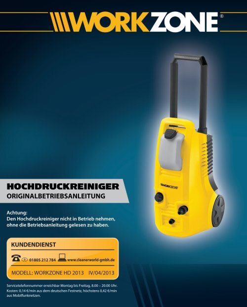 2013 Hochdruckreiniger Workzone - cleanerworld GmbH