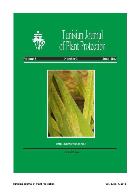 Tunisian Journal of Plant Protection Vol. 8, No. 1, 2013 - Iresa