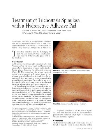 Treatment of Trichostasis Spinulosa with a Hydroactive ... - Cutis