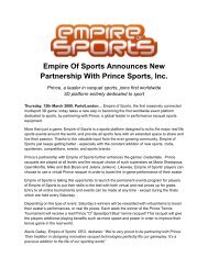 Empire of Sports breeds a new generation of ... - Empireofsports.com