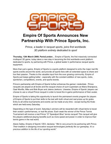 Empire of Sports breeds a new generation of ... - Empireofsports.com