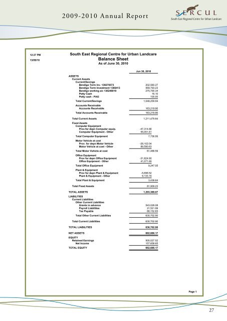 2009-2010 Annual Report - SERCUL