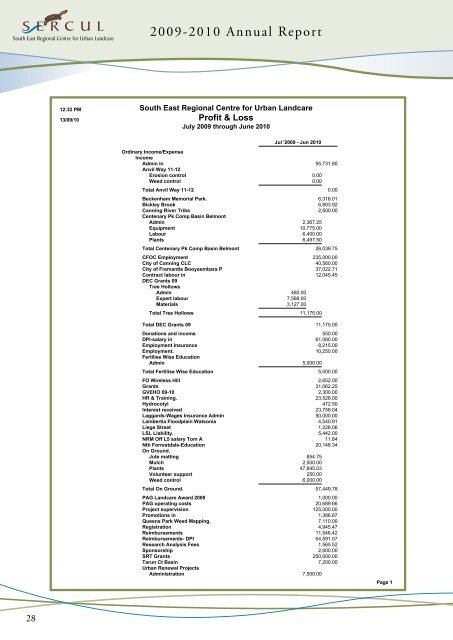 2009-2010 Annual Report - SERCUL