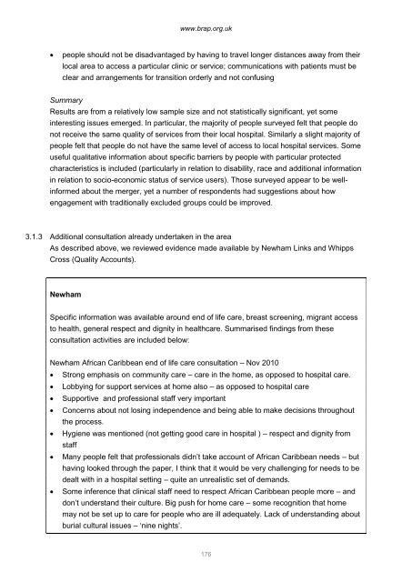 Barts Health Equality and Human Rights Impact Assessment Report