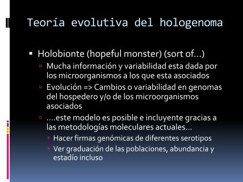 Evolución de simbiosis organelos y bacterias