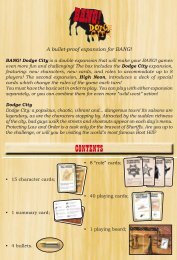 Bang Dodge City Rules (PDF) - daVinci Games