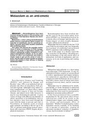 Midazolam as an anti-emetic - European Review for Medical and ...