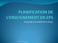 PLANIFICATION DE L'ENSEIGNEMENT - Liste des sites Web des ...