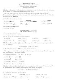 Mathematics - List 2 Prepared by dr inËz. Anna Strzelewicz Silesian ...