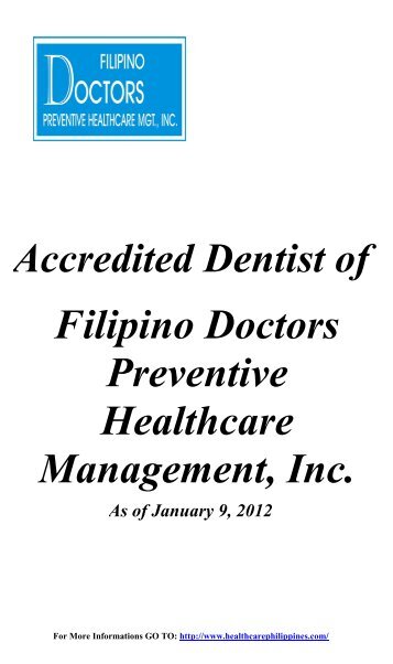 Accredited Dentist - Healthcare Philippines