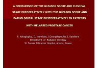 a comparison of the gleason score and clinical stage preoperatively ...