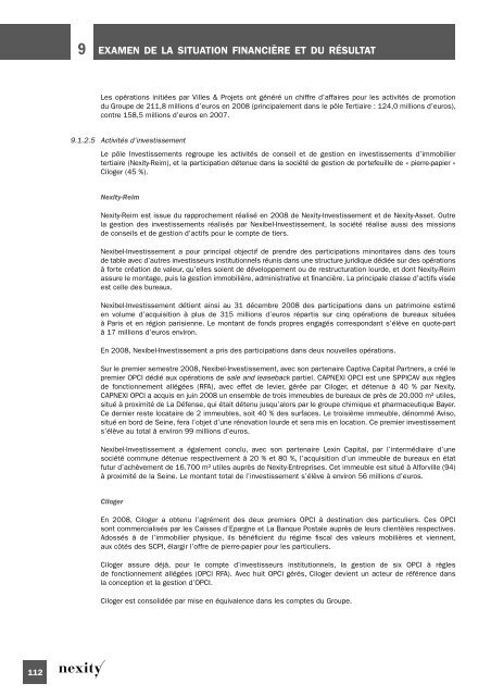 Document de rÃ©fÃ©rence 2008 (.pdf 1.62 Mo) - Nexity