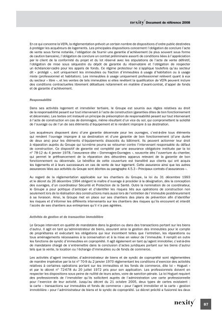 Document de rÃ©fÃ©rence 2008 (.pdf 1.62 Mo) - Nexity