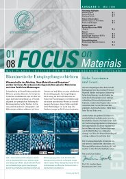 FOCUS on Materials - Max-Planck-Institut für Intelligente Systeme