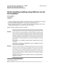 Vortex shedding modeling using diffusive van der Pol oscillators