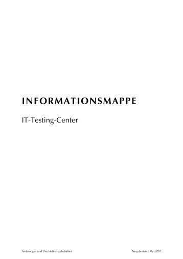 INFORMATIONSMAPPE It-Testing-Center