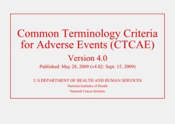 Common Terminology Criteria for Adverse Events (CTCAE) - ACRIN