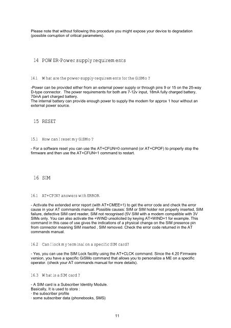 GSM Data Modem Frequently Asked Questions - Scotec - GiSMo ...