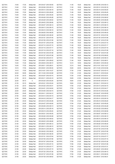 Jadwal penerbangan