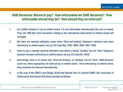 How enforceable are DAB decisions?