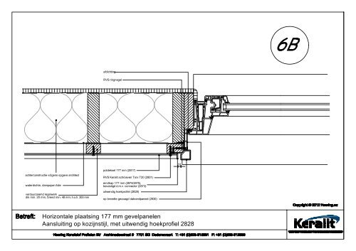 Horizontale plaatsing 177 mm gevelpanelen Aansluiting op ... - Keralit