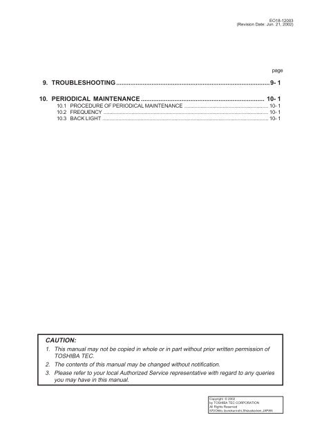 EO18-12003 - toshiba tec europe