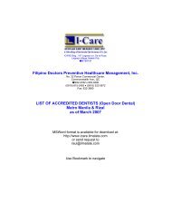 LIST OF ACCREDITED DENTISTS - Insular Life Health Care